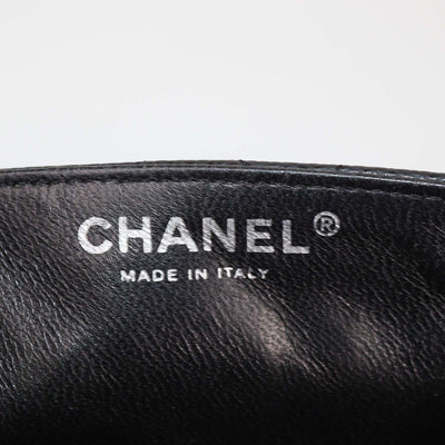 Chanel Black Quilted Caviar Leather East/West Classic Flap Bag