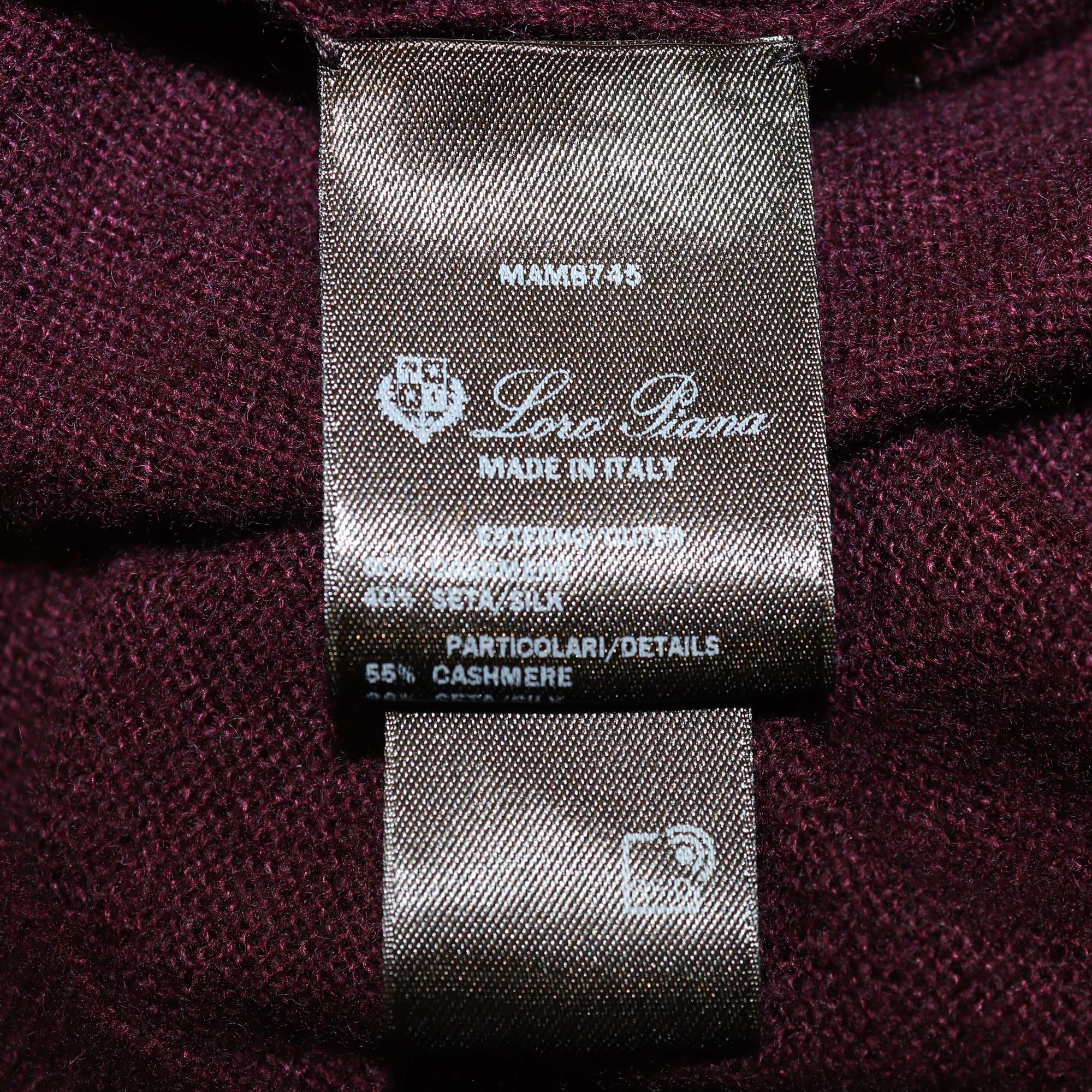 Loro Piana Burgundy Cashmere Blended Knit Sleeveless Top