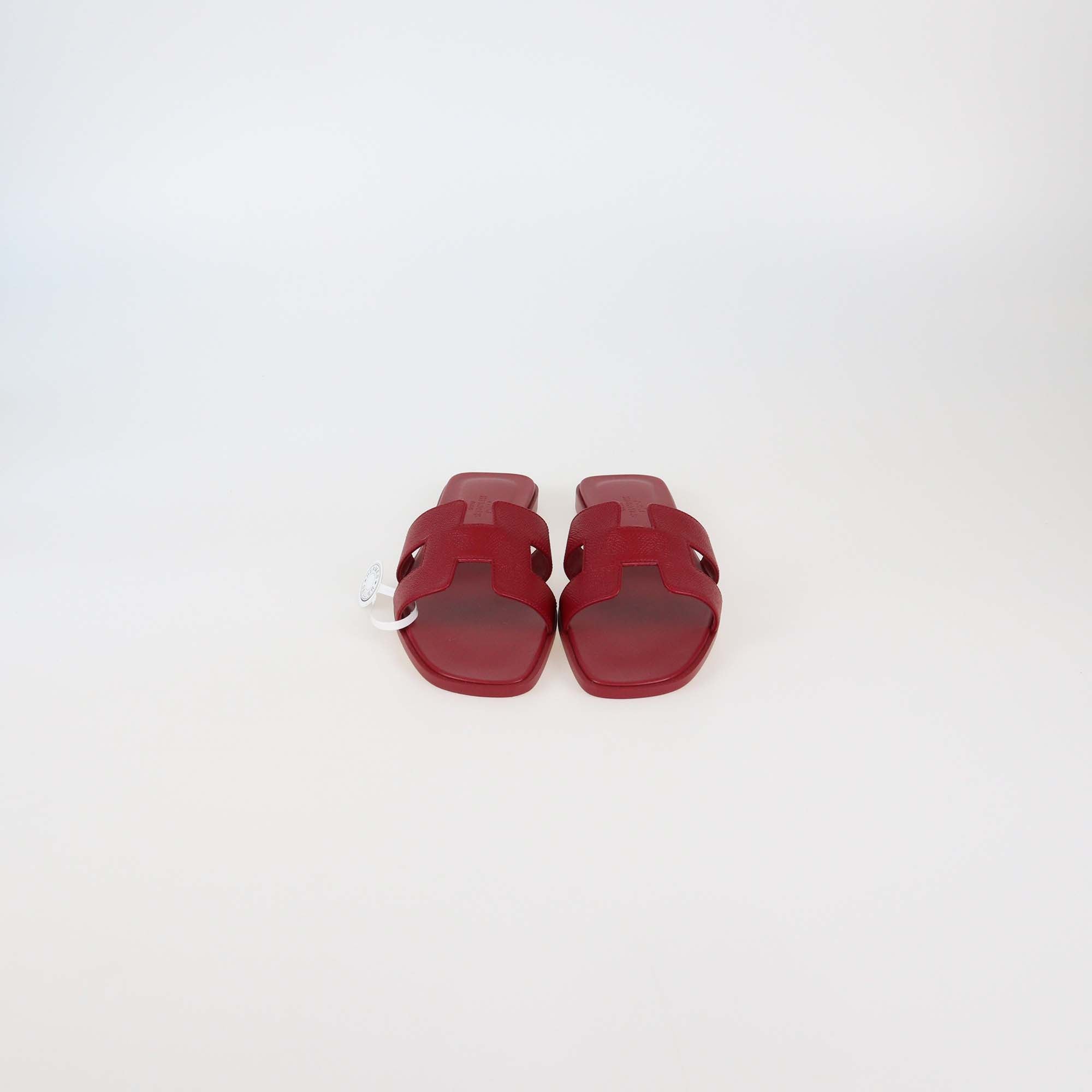 Hermes Rose Framboise Epsom Oran Sandals