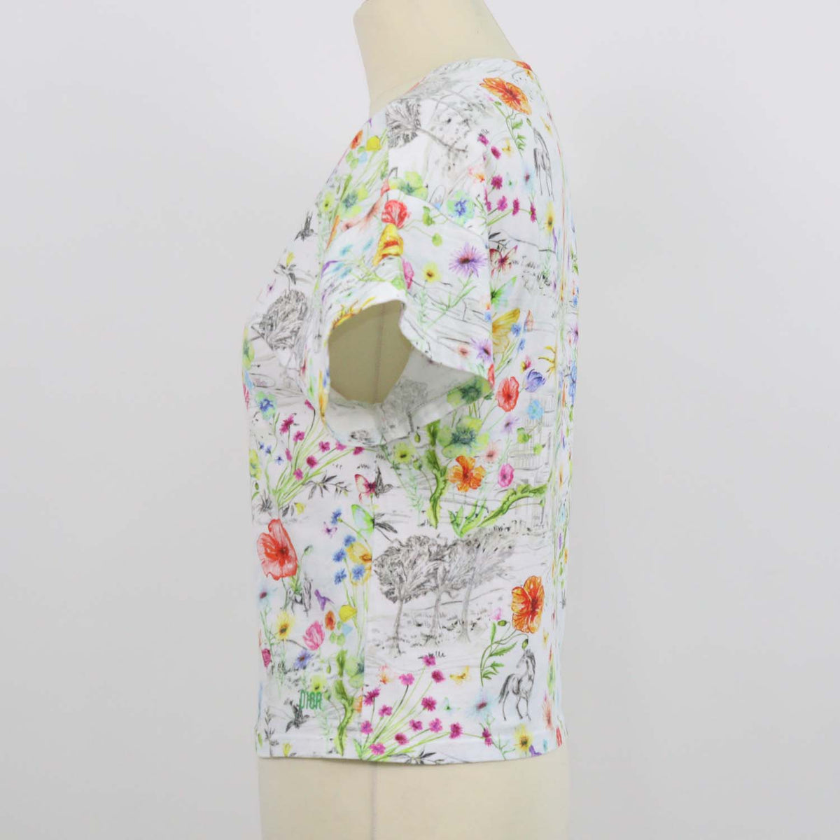 Christian Dior Kids Multicolor Cotton Floral Print T-Shirt