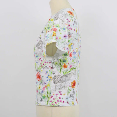 Christian Dior Kids Multicolor Cotton Floral Print T-Shirt