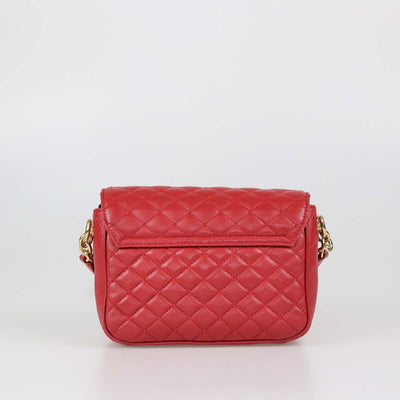 Dolce & Gabbana Red Quilted Leather DG Millennials Crystal Crossbody Bag