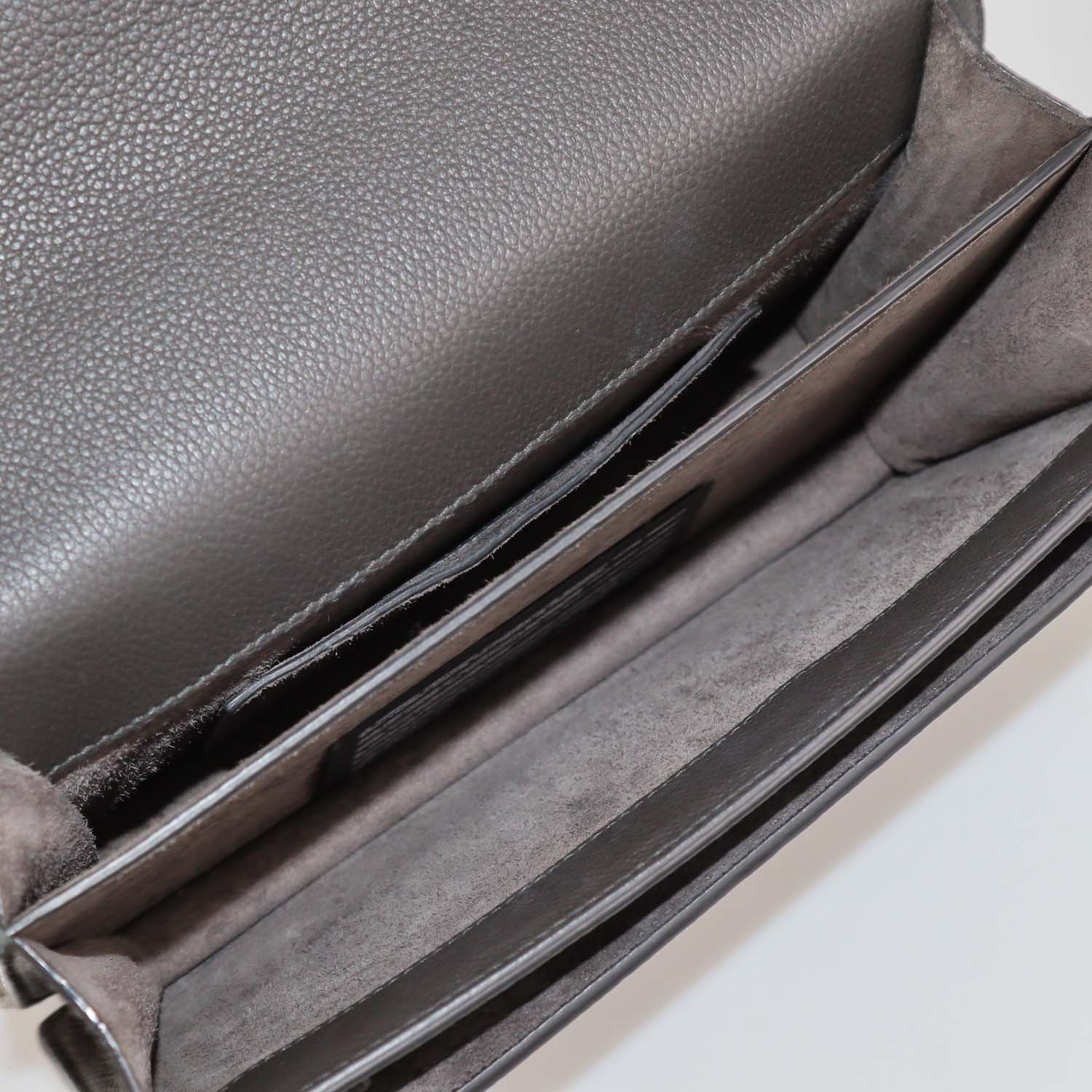 Saint Laurent Grey Sunset Leather Medium Shoulder Bag