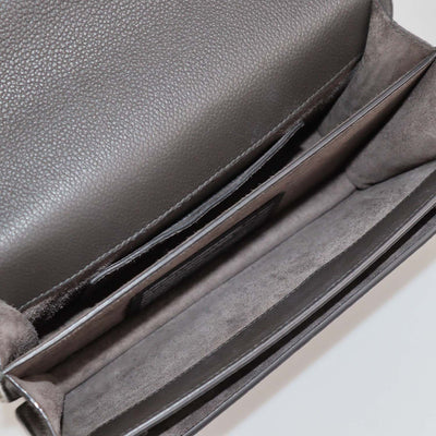 Saint Laurent Grey Sunset Leather Medium Shoulder Bag