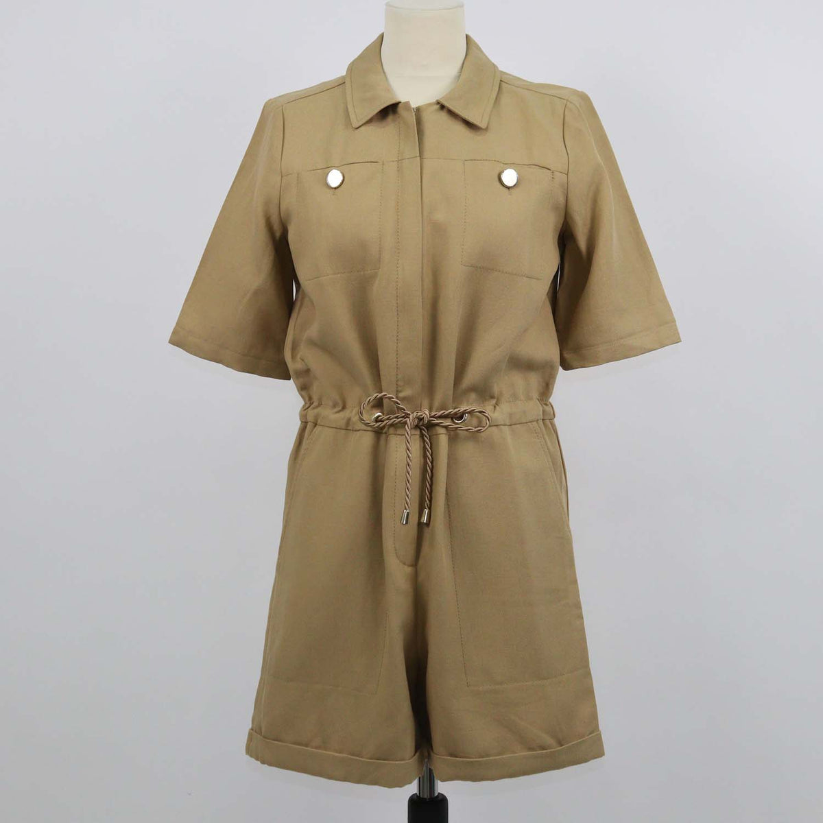 Maison 123 Brown Blend Lyocell Short Jumpsuit