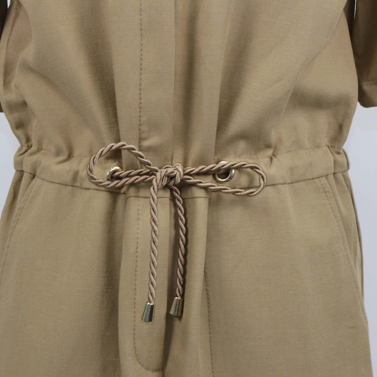 Maison 123 Brown Blend Lyocell Short Jumpsuit