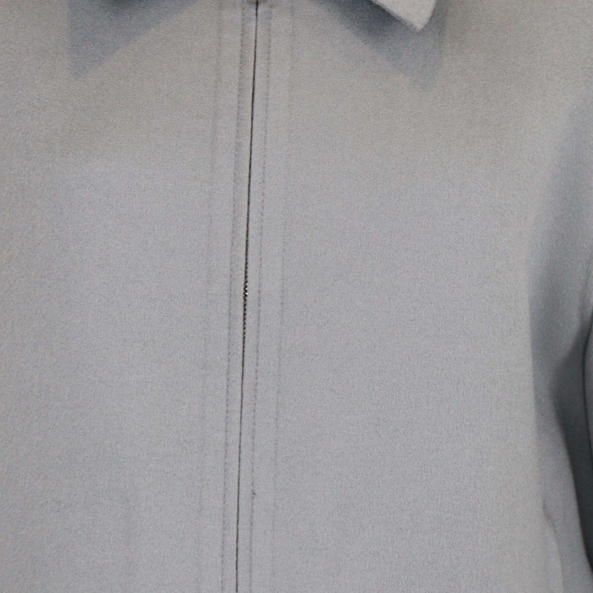 Valentino Grey Virgin Wool Zip-Up Jacket