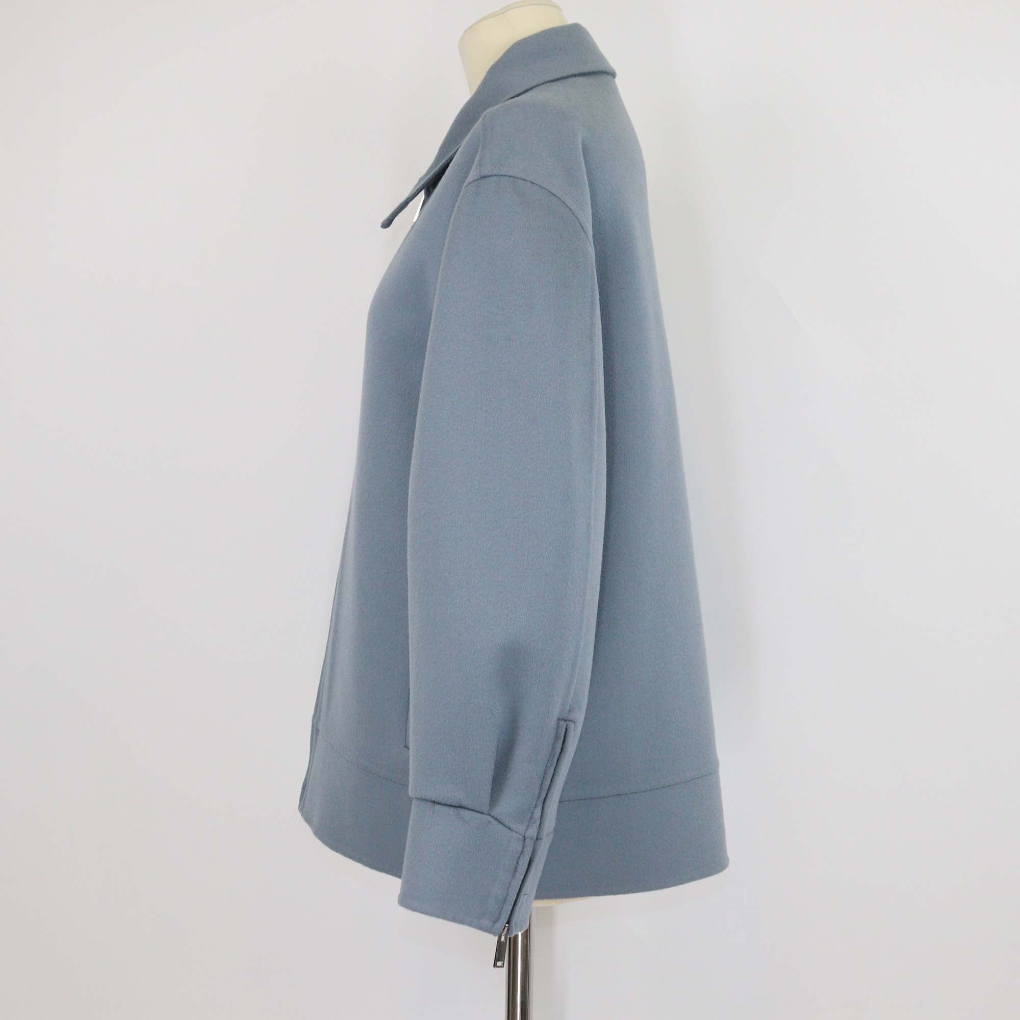 Valentino Grey Virgin Wool Zip-Up Jacket