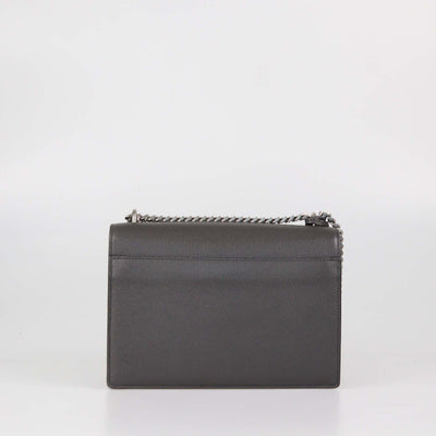 Saint Laurent Grey Sunset Leather Medium Shoulder Bag