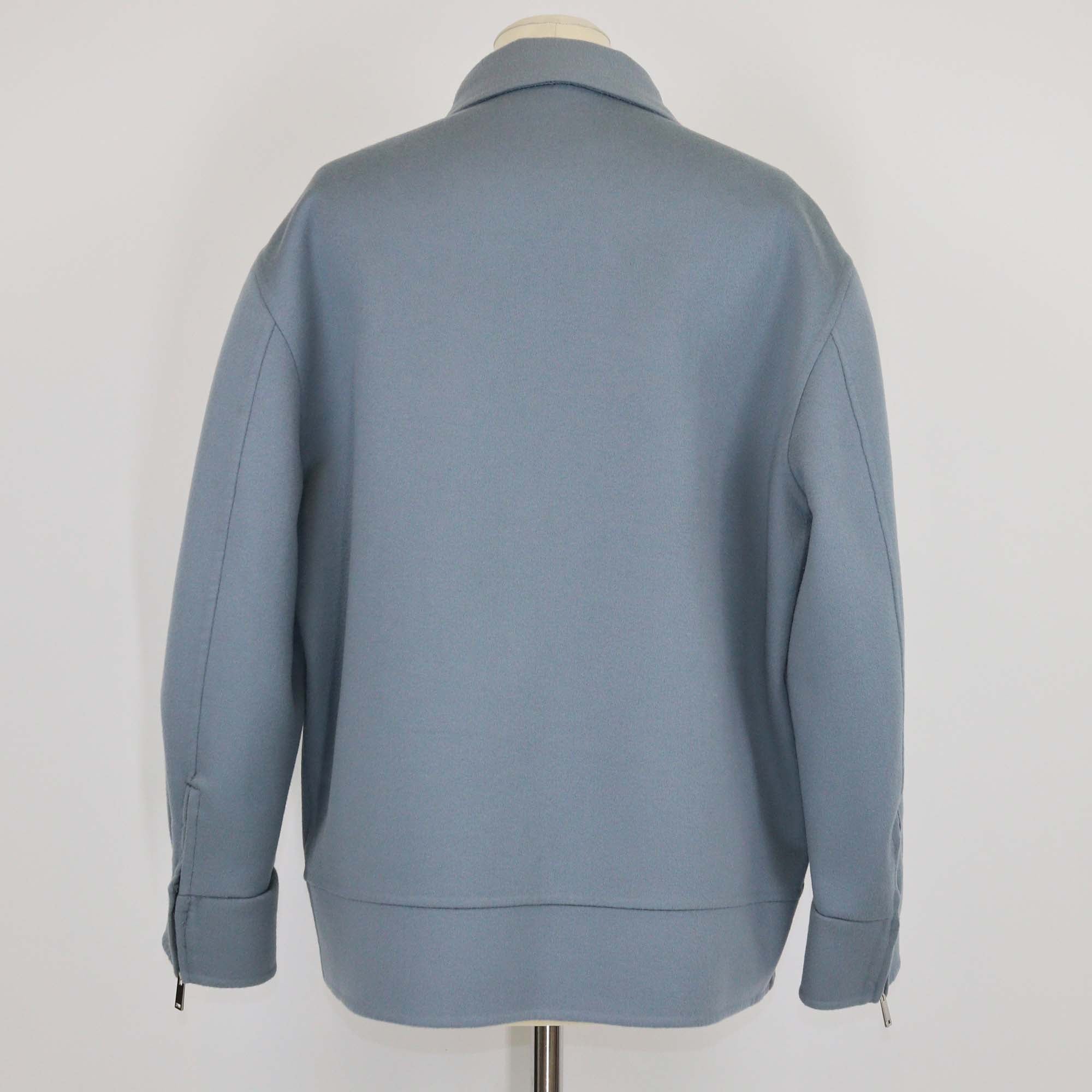 Valentino Grey Virgin Wool Zip-Up Jacket