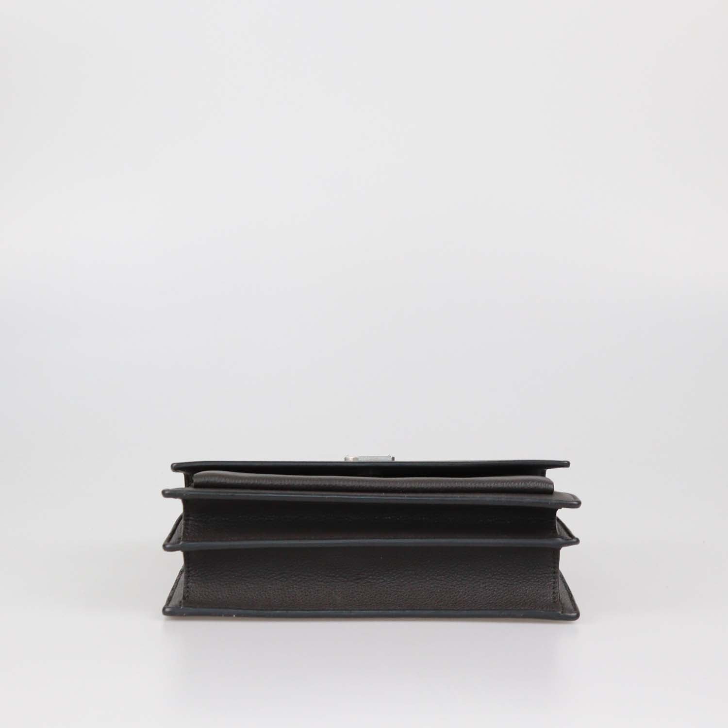 Saint Laurent Grey Sunset Leather Medium Shoulder Bag