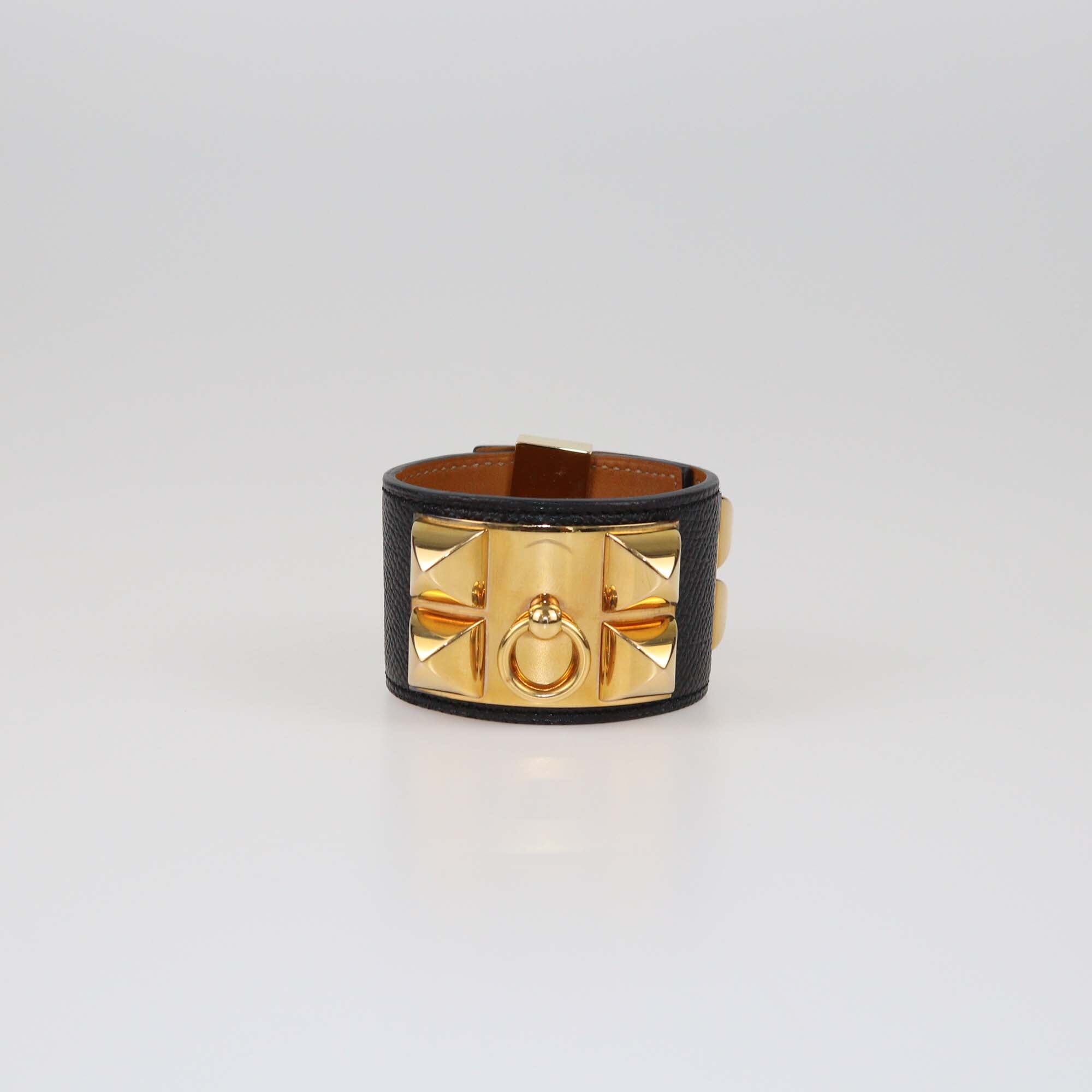 Hermes Black Epsom Collier De Chien Bracelet S Womens Hermes 