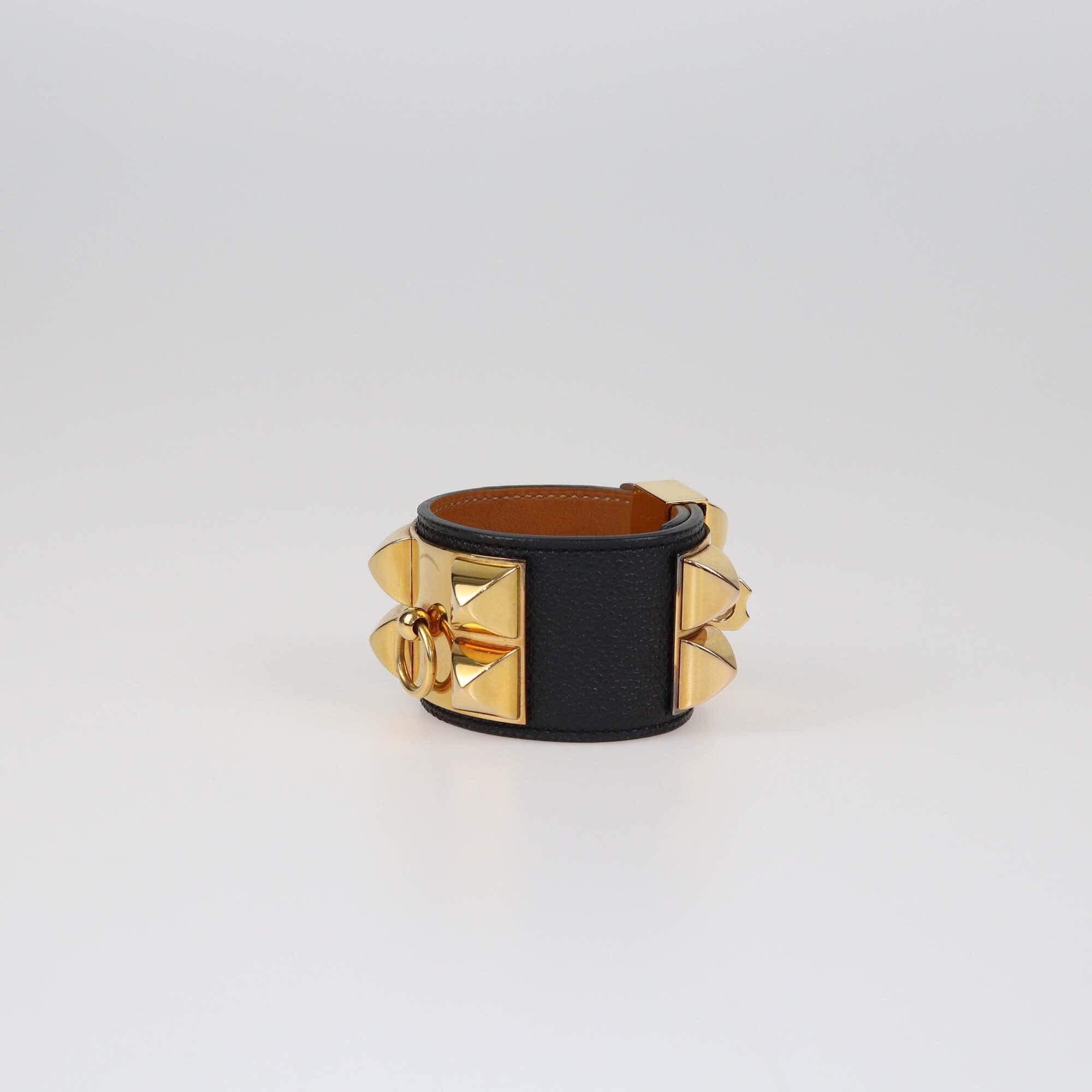 Hermes Black Epsom Collier De Chien Bracelet S Womens Hermes 
