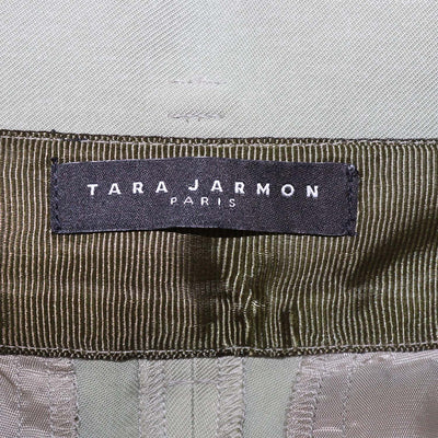 Tara Jamon Pale Green Metallic Blend Viscose Sleeveless Shirt & Priscille Short