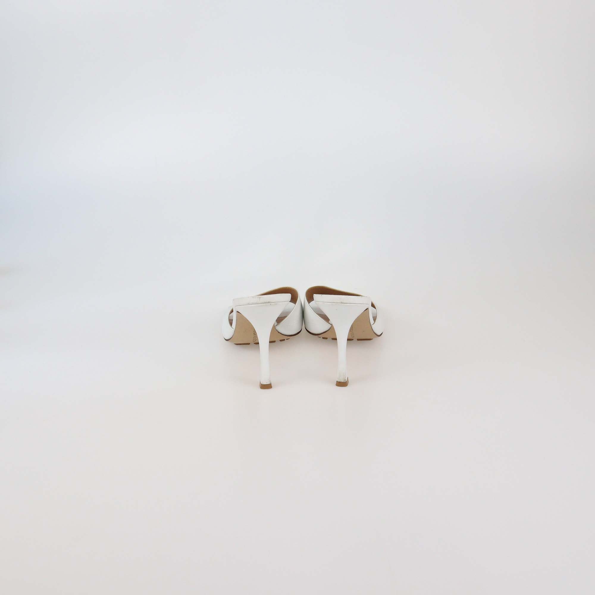 Bottega Veneta White Stretch Sandals