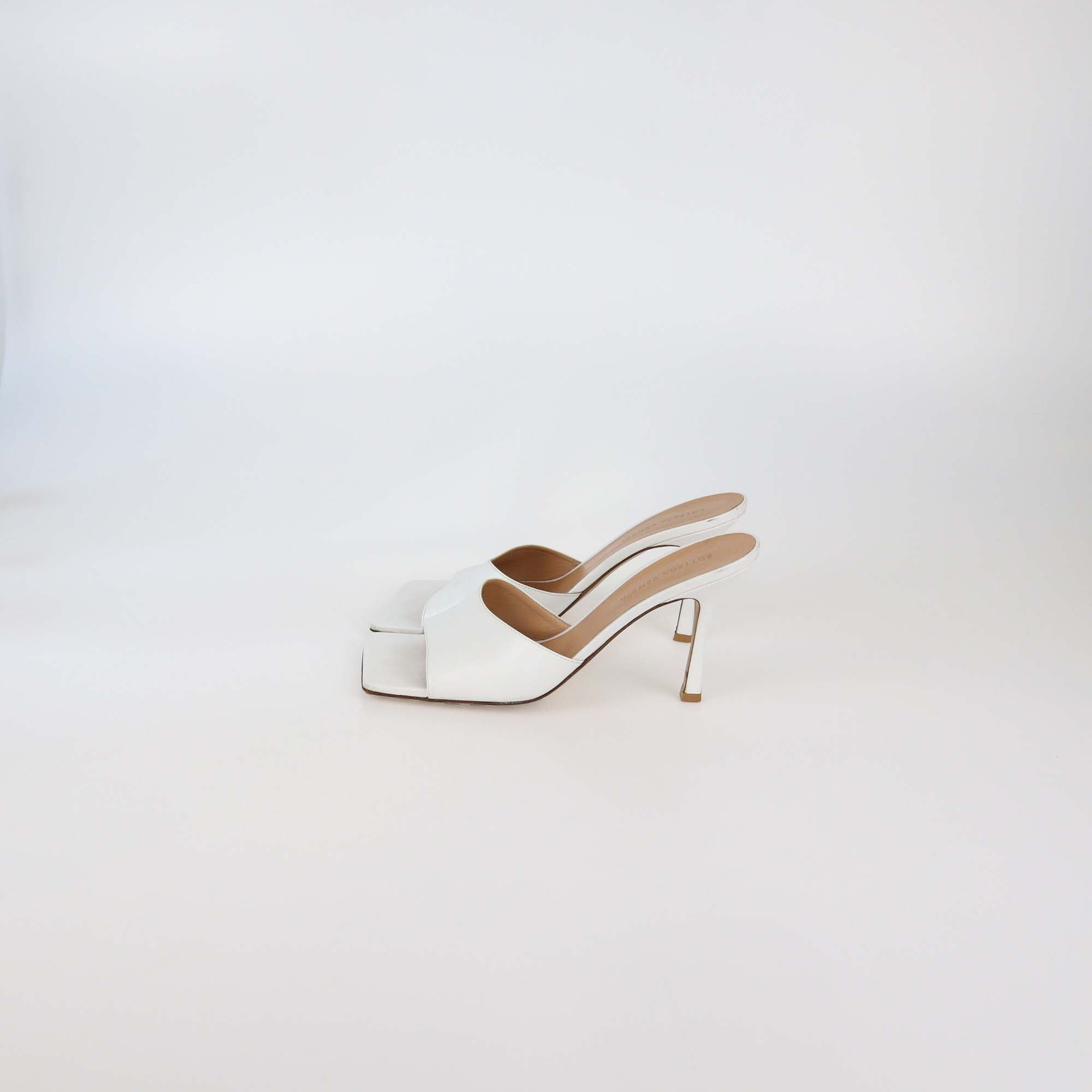 Bottega Veneta White Stretch Sandals