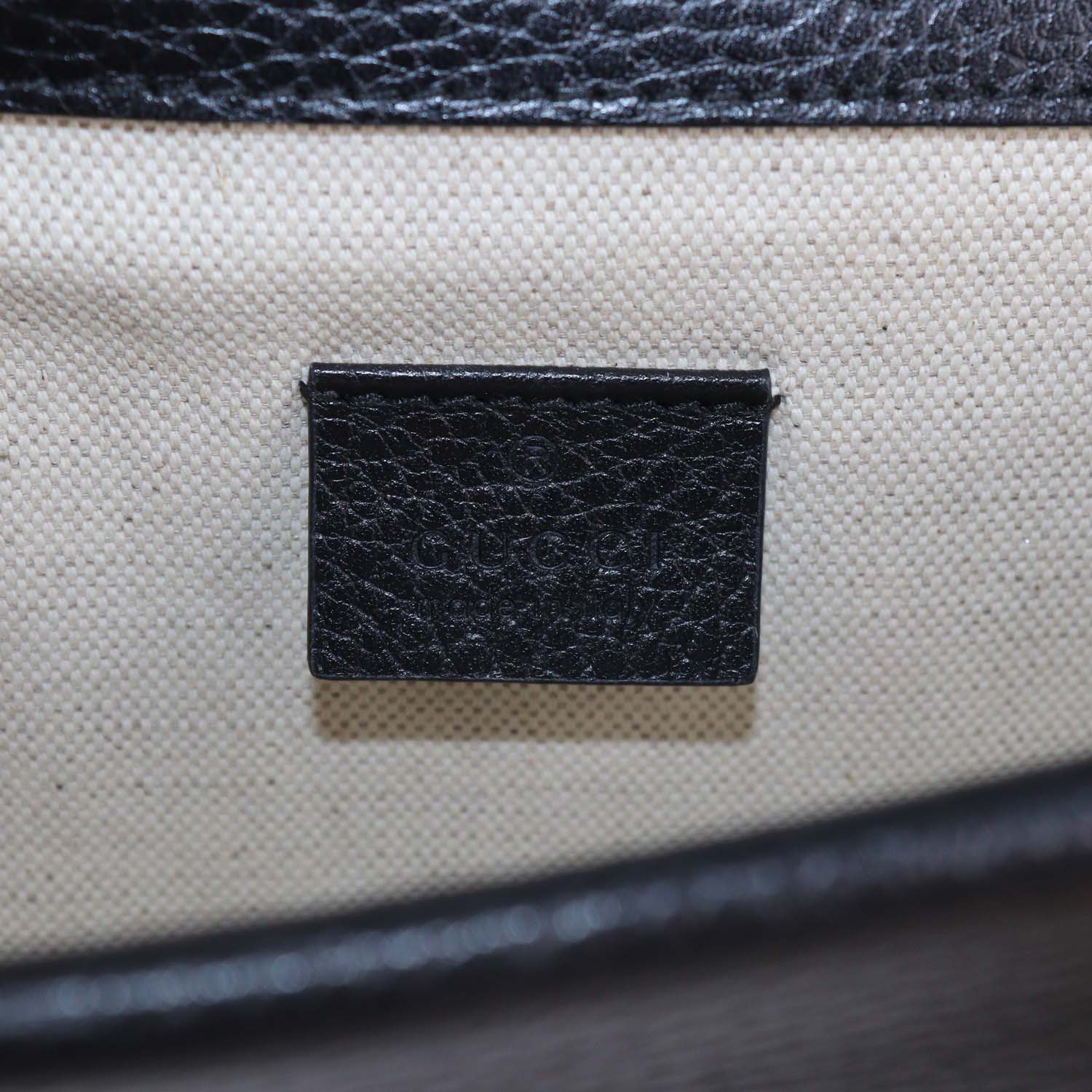 Gucci Black Leather Small Rectangular Dionysus Shoulder Bag