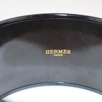 Hermes Black/Multicolor PVD Collier De Print Extra Wide Bracelet Womens Hermes 