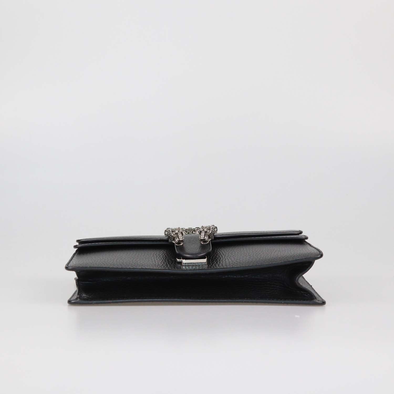 Gucci Black Leather Small Rectangular Dionysus Shoulder Bag