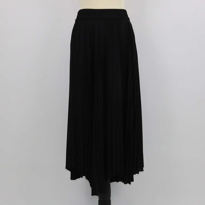 Alica + Olivia Black Polyester Pleated Long Skirt