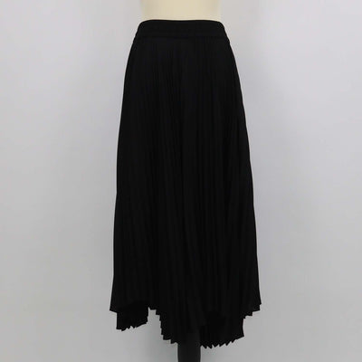 Alica + Olivia Black Polyester Pleated Long Skirt