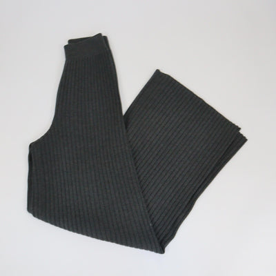 Stella McCartney Dark Grey Elastic Waits Knit Wide Leg Pants Womens Stella McCatney 
