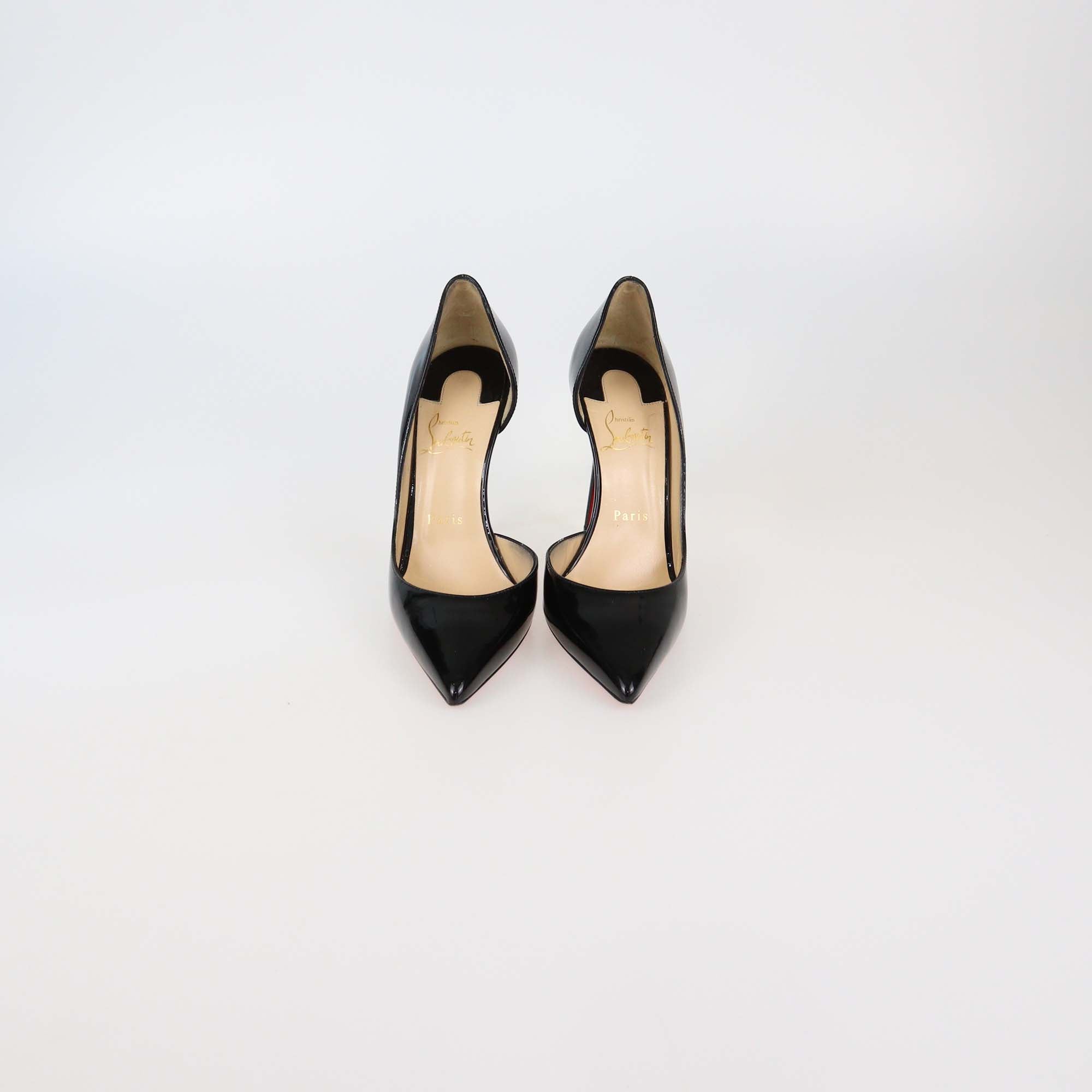 Christian Louboutin Black Patent Leather Iriza Pumps
