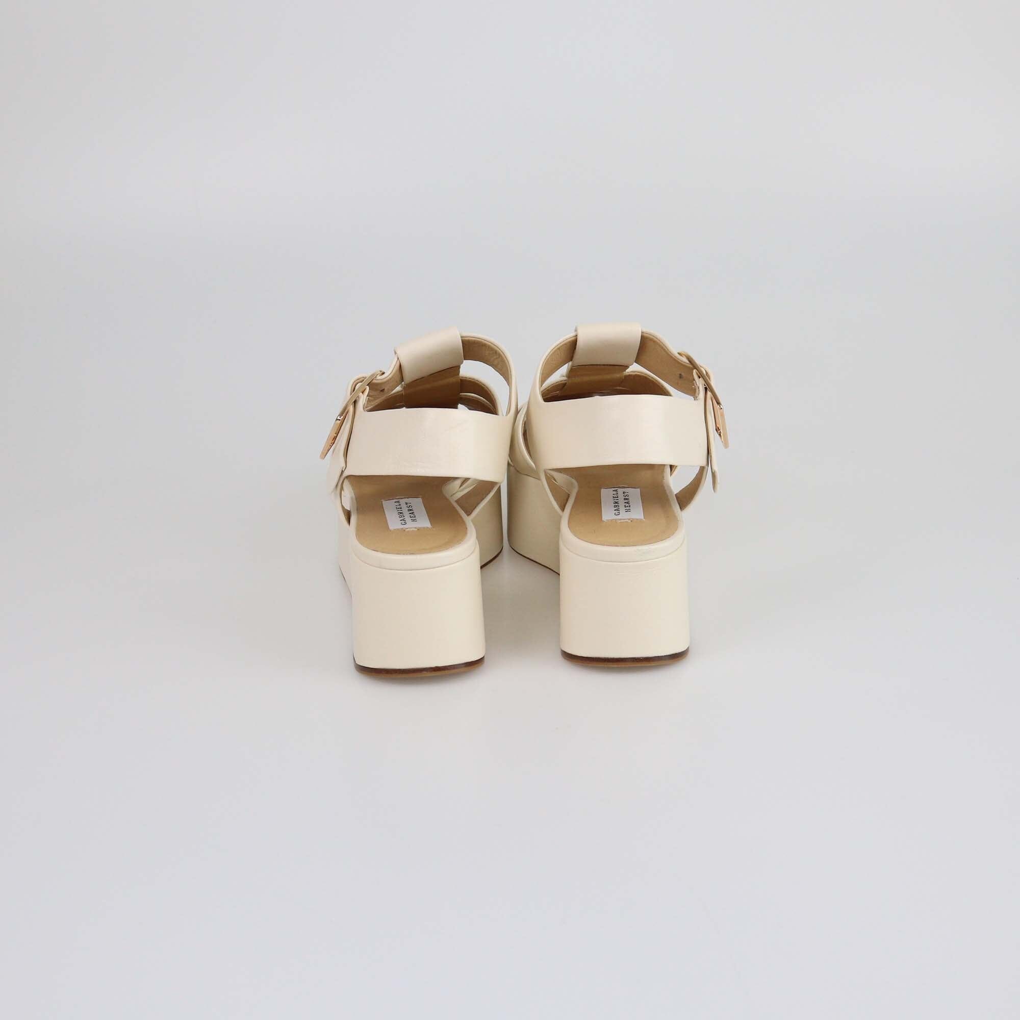 Gabriela Hearst Cream Mila Platform Sandals Womens Gabriela Hearts 