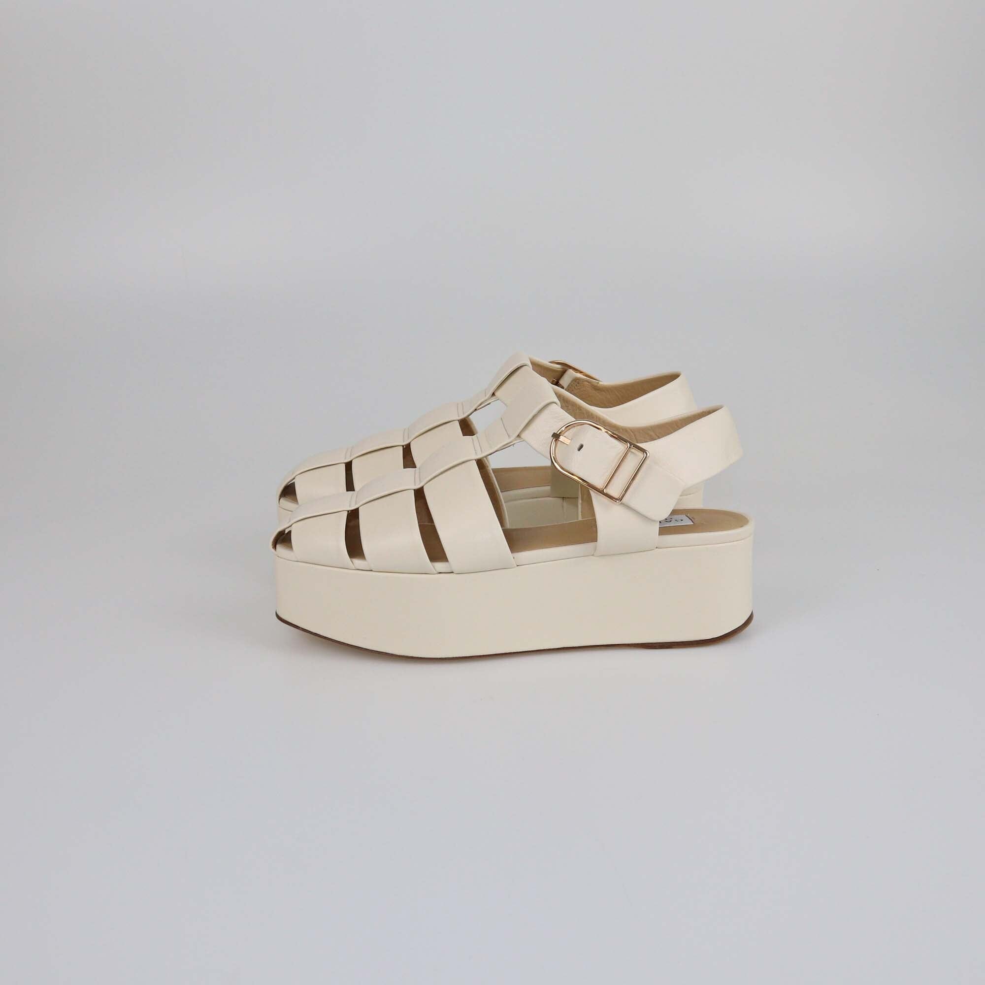 Gabriela Hearst Cream Mila Platform Sandals Womens Gabriela Hearts 