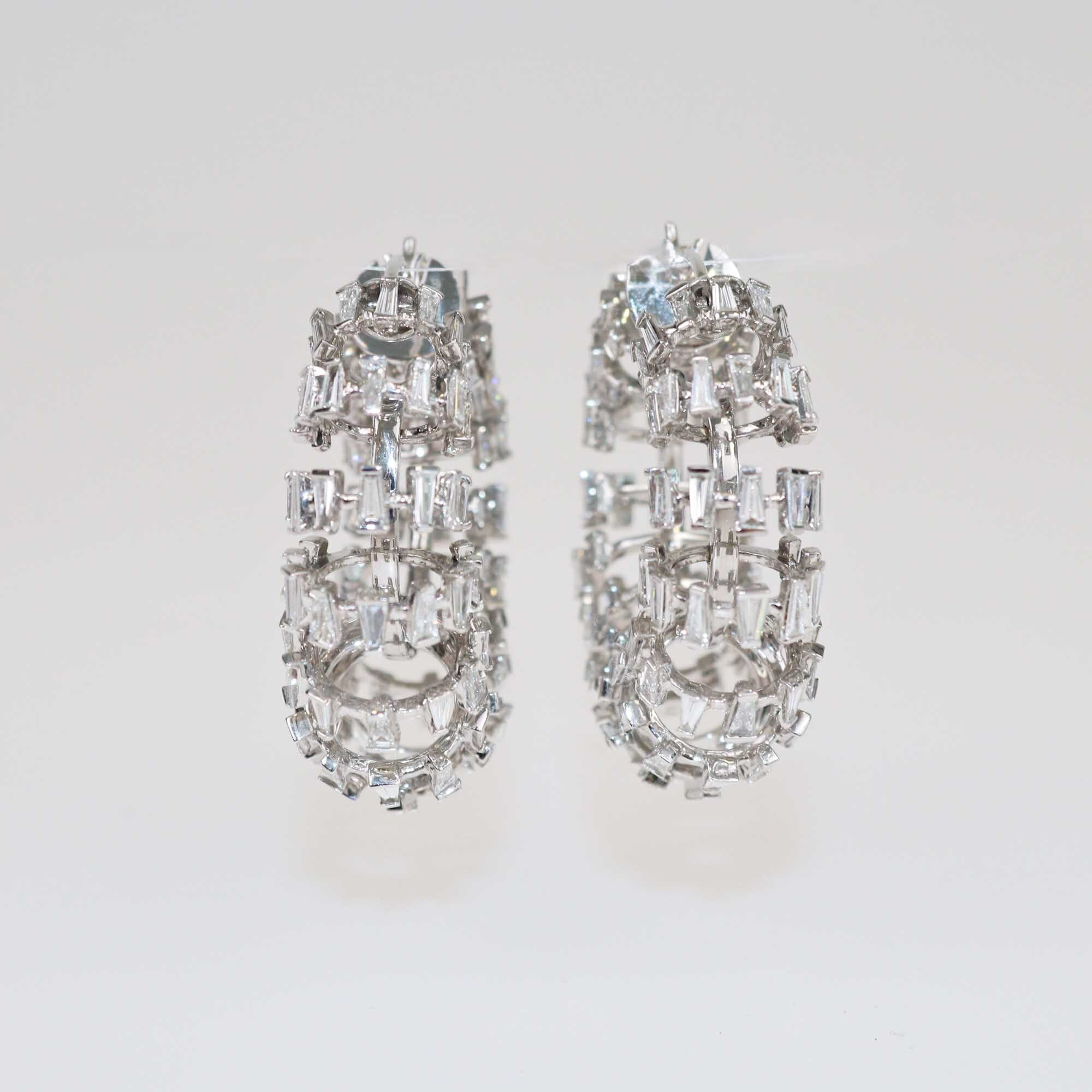 Exquis Crystal 9k White Gold Earrings Jewellery Exquis 