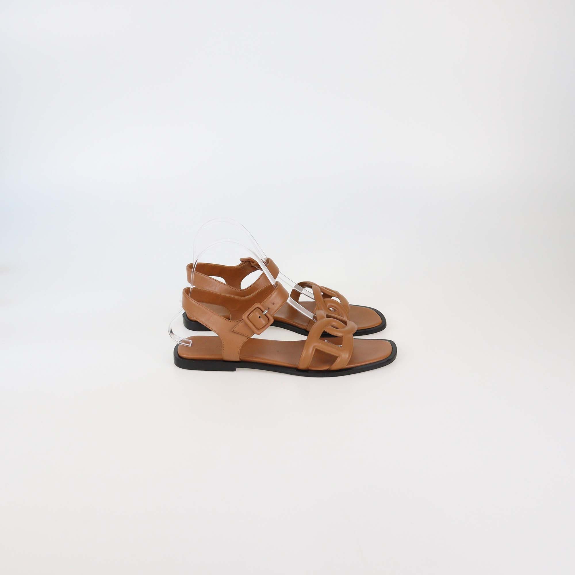 Hermes Naturel Leather Feliz Sandals