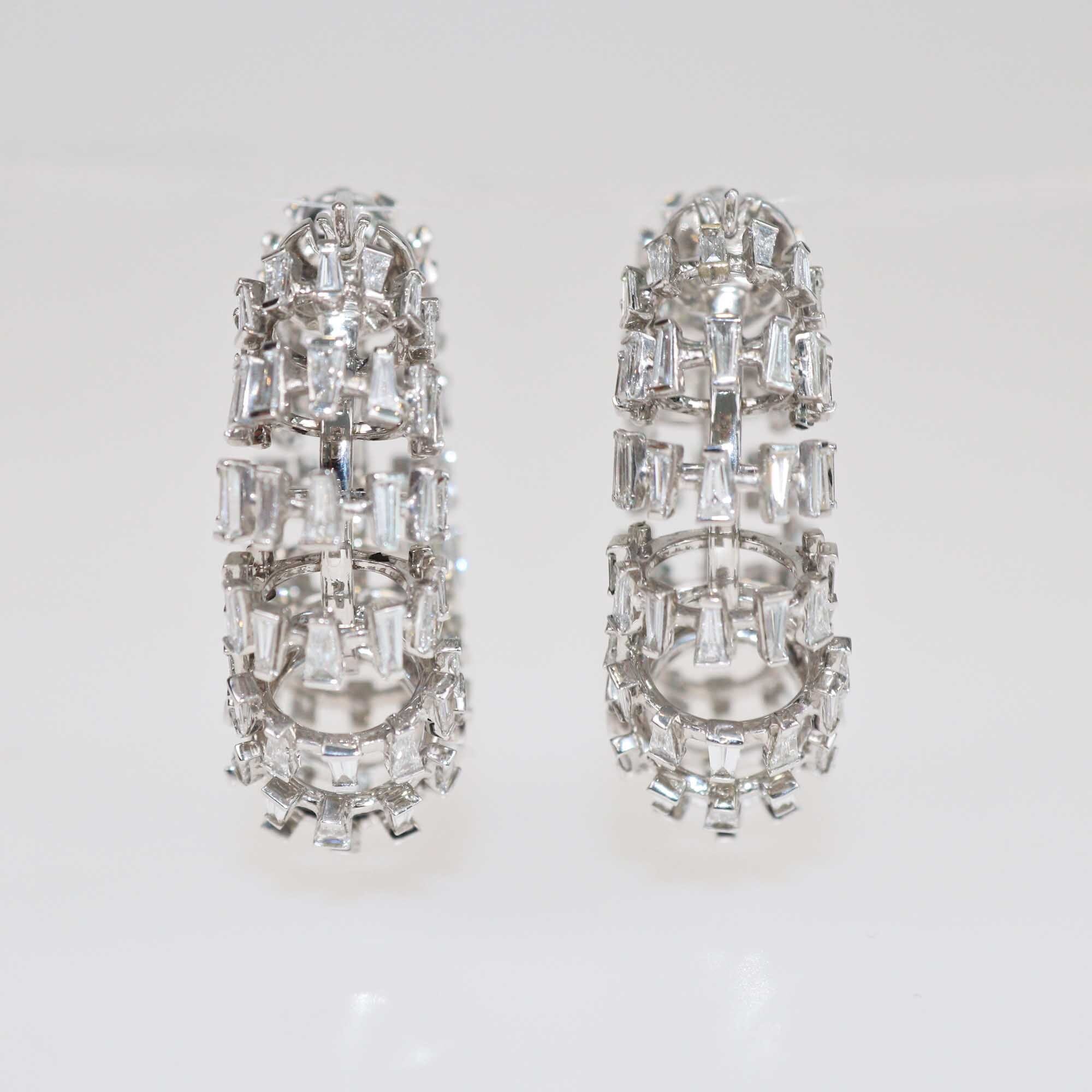 Exquis Crystal 9k White Gold Earrings Jewellery Exquis 