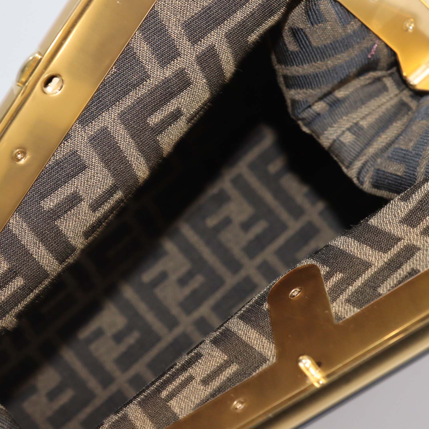 Fendi Black Leather Medium First Shoulder Bag