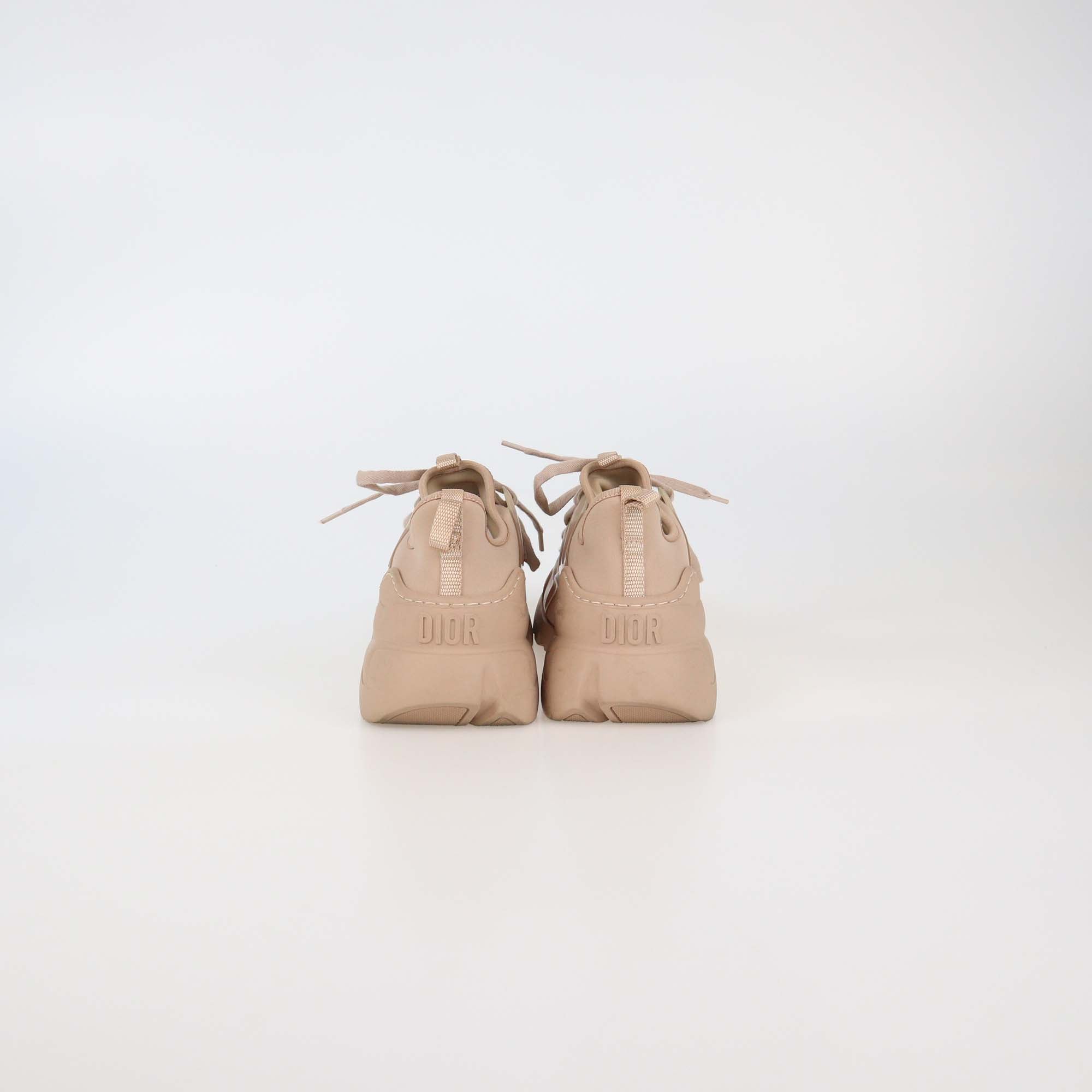 Christian Dior Nude Neoprene D-Connect Low Top Sneakers