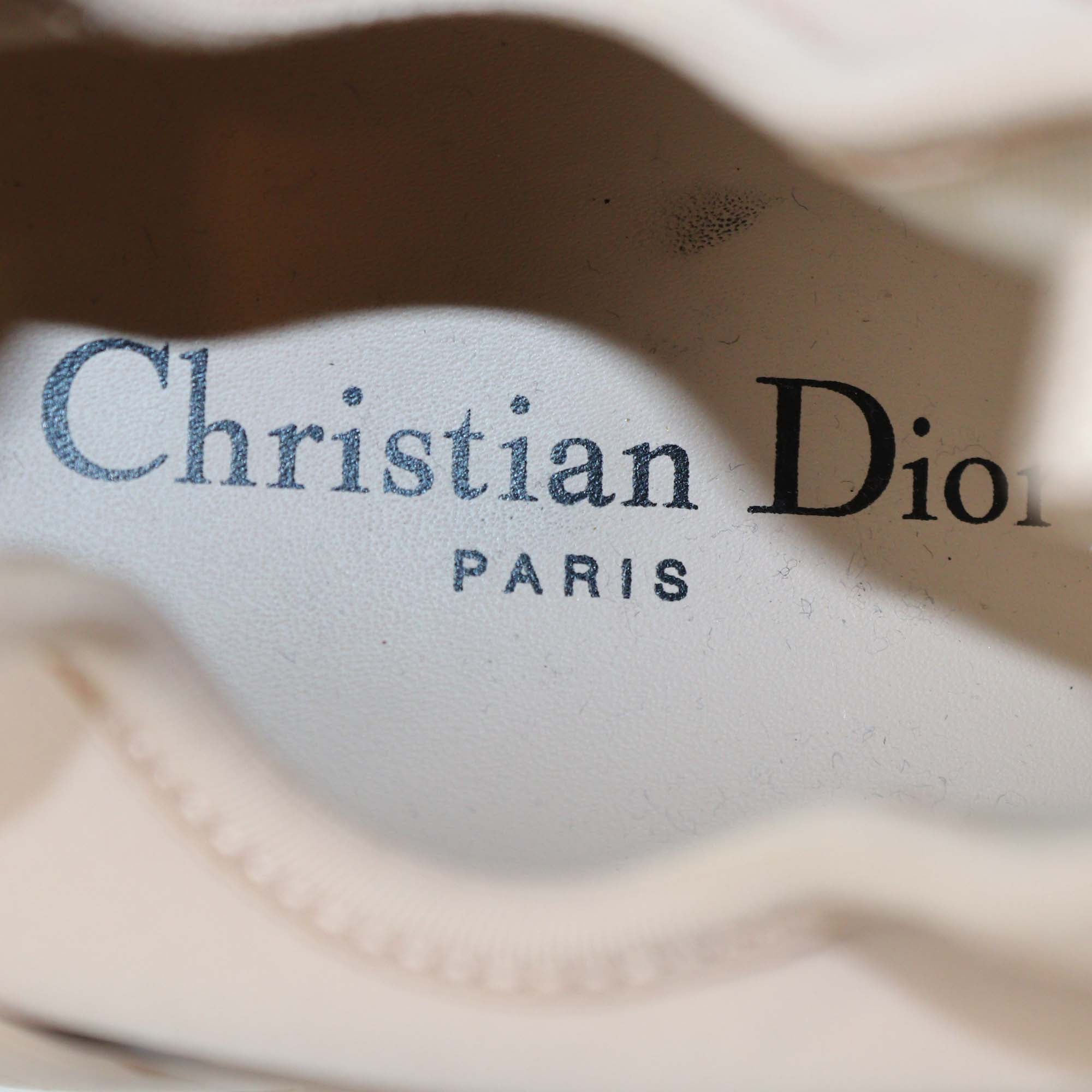 Christian Dior Nude Neoprene D-Connect Low Top Sneakers