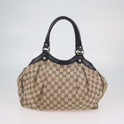 Gucci Beige,Black GG Canvas Medium Sukey Tote