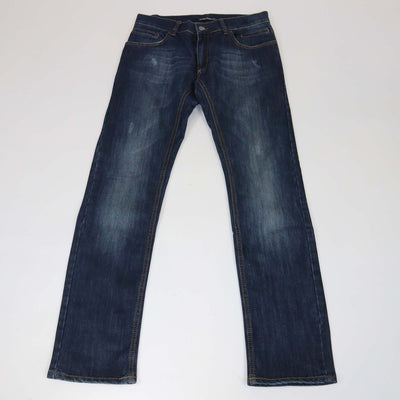 Dolce & Gabbana Wash Navy Blue Denim Straight Leg Pants