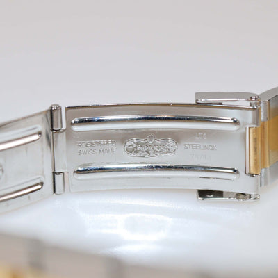 Rolex White Dial 18K Yellow Gold Oyster Steel Yacht-Master 168623-0016 Women's Wristwatch 35 mm Womens Rolex 