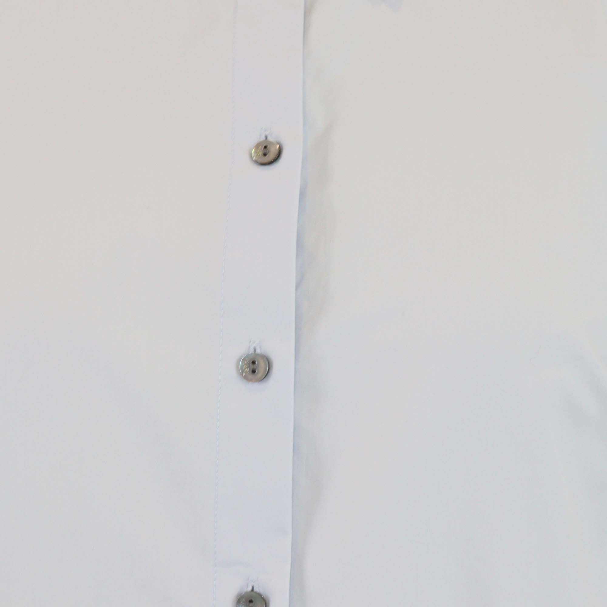 Karl Lagerfeld Light Blue Beaded Logo Poplin Long Shirt