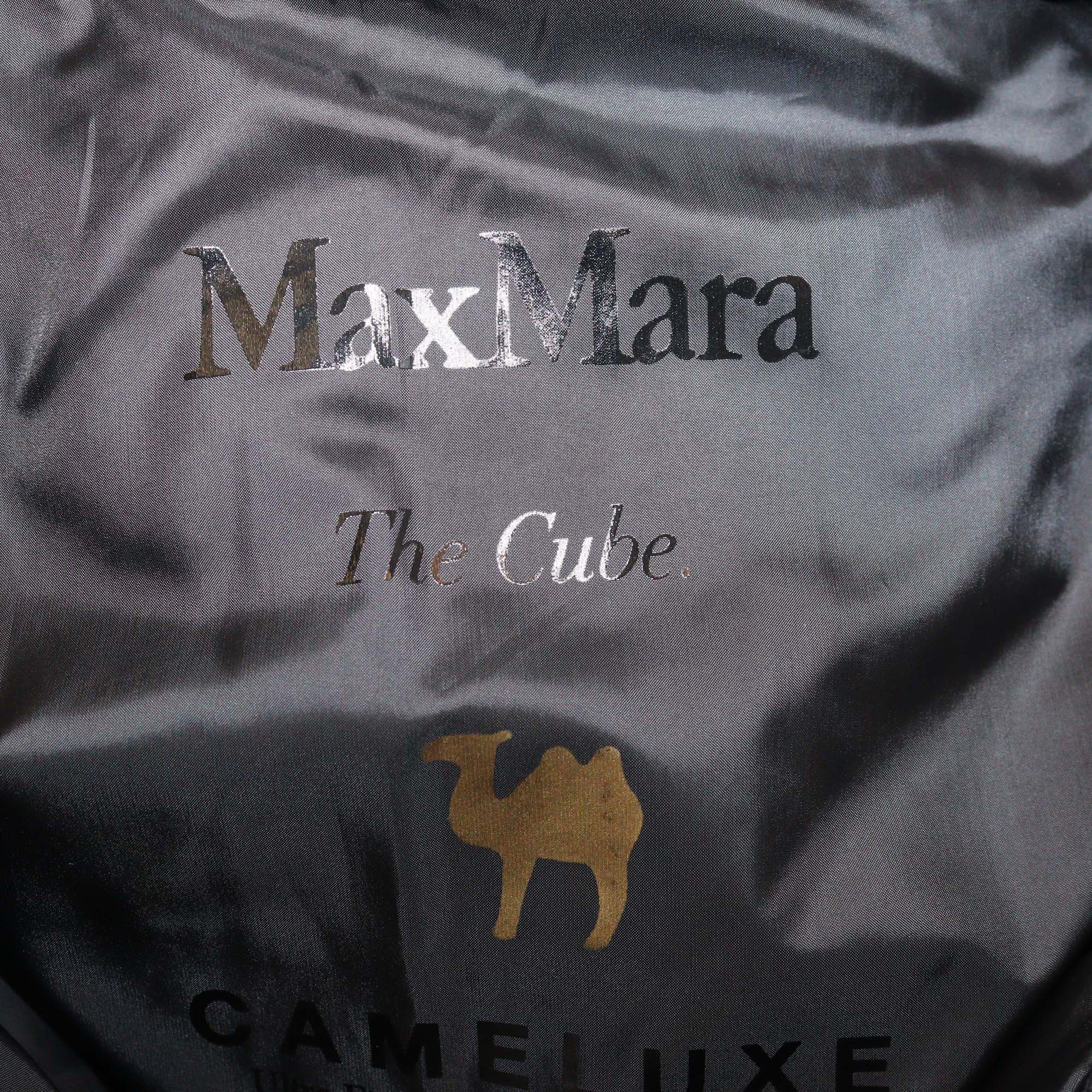 Max Mara Black Quilted Polyester The Cube Hooded Bomber Jacket