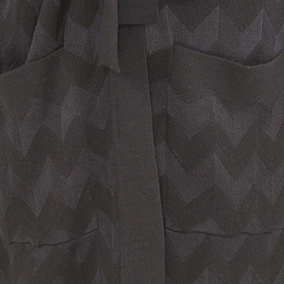 Missoni Black Chevron Cotton Blend Belted Cardigan