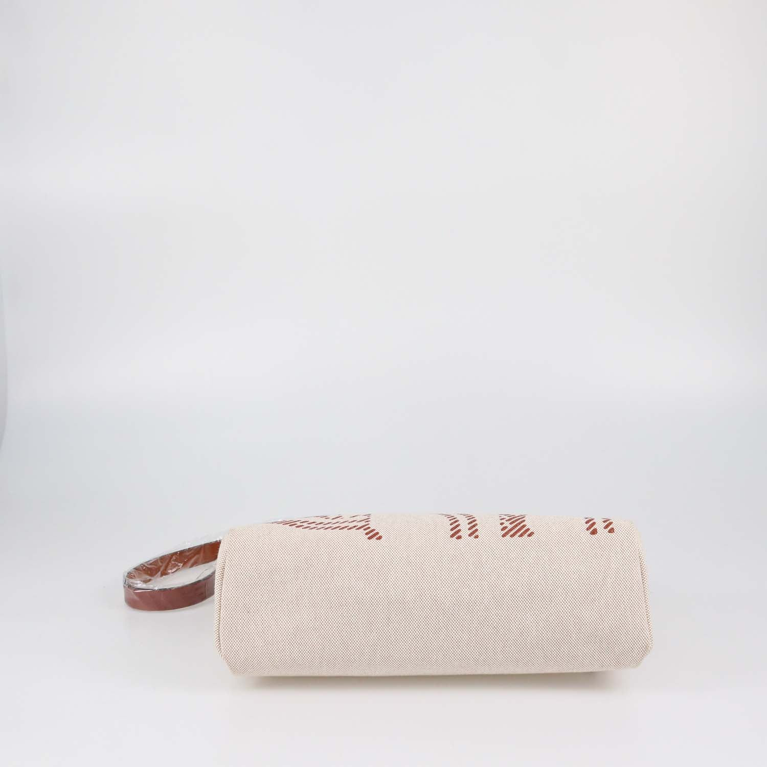 Hermes Cuivre/Ecru/Beige Canvas and Vache Hunter Leather Brides De Gala Herbag Zip 31 Bag