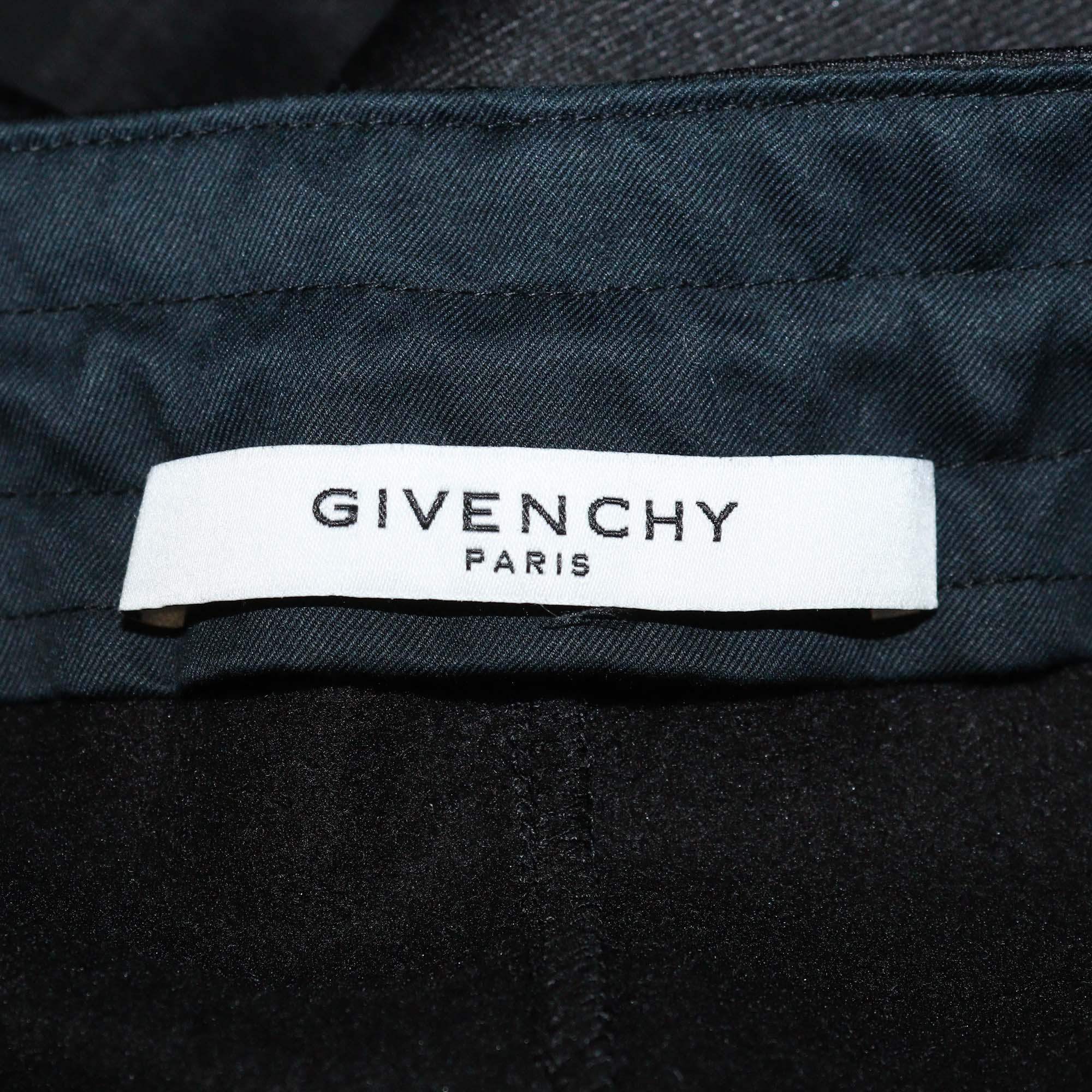 Givenchy Black Jersey Striped Side Logo Pants