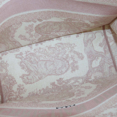Christian Dior Pink Toile de Jouy Embroidery Medium Book Tote