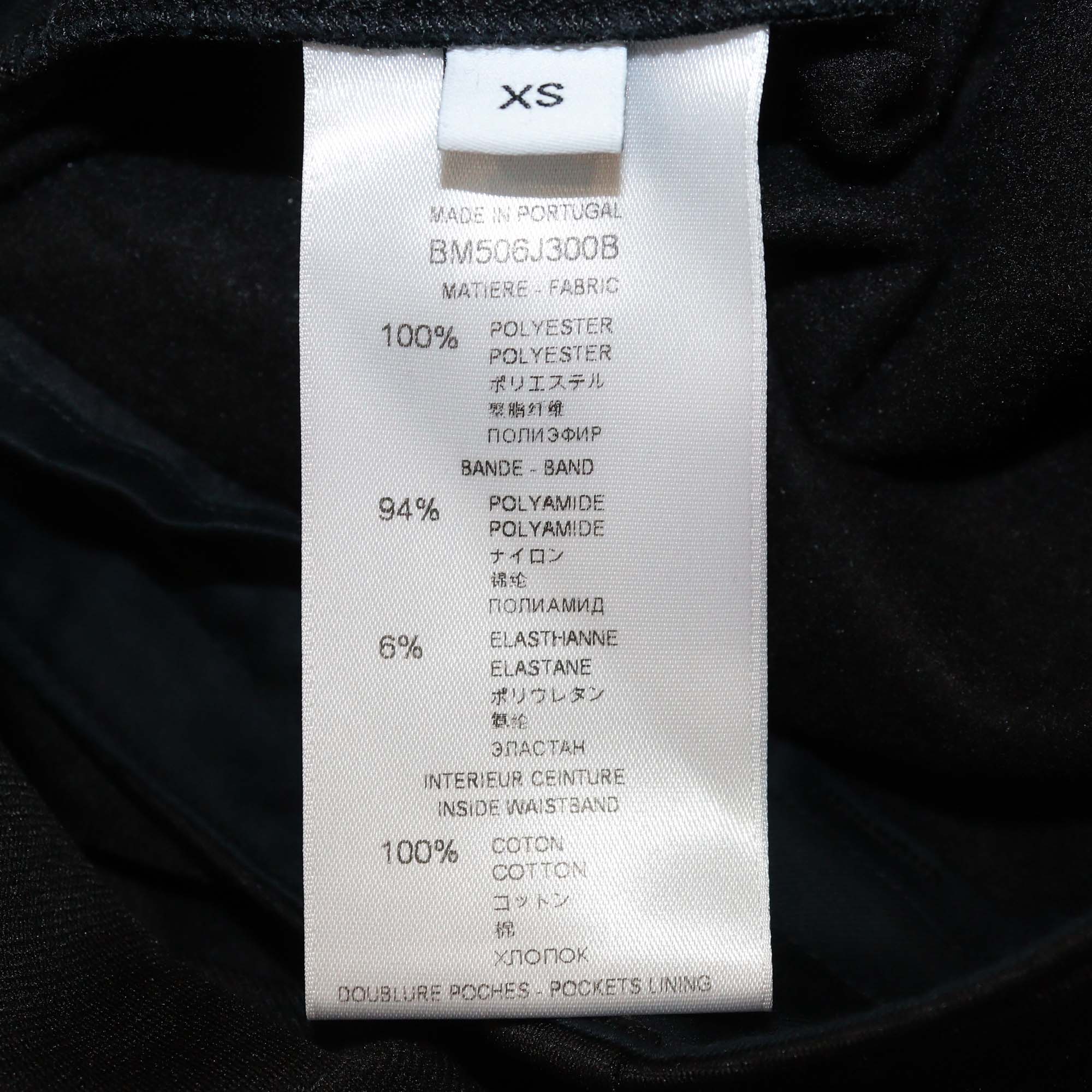 Givenchy Black Jersey Striped Side Logo Pants