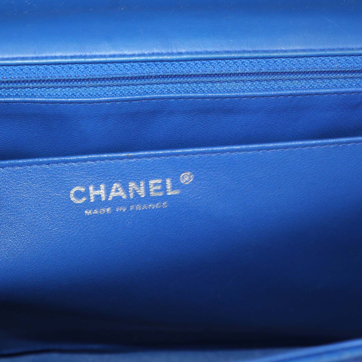 Chanel Blue Quilted Leather Maxi Classic Single Flap Bag