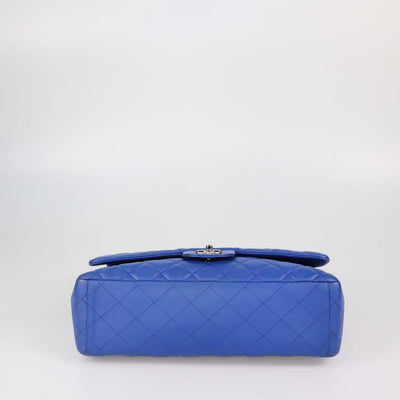 Chanel Blue Quilted Leather Maxi Classic Single Flap Bag