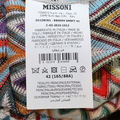 Missoni Multicolor Geometric Pattern Knit Blend Long Sleeve Shirt