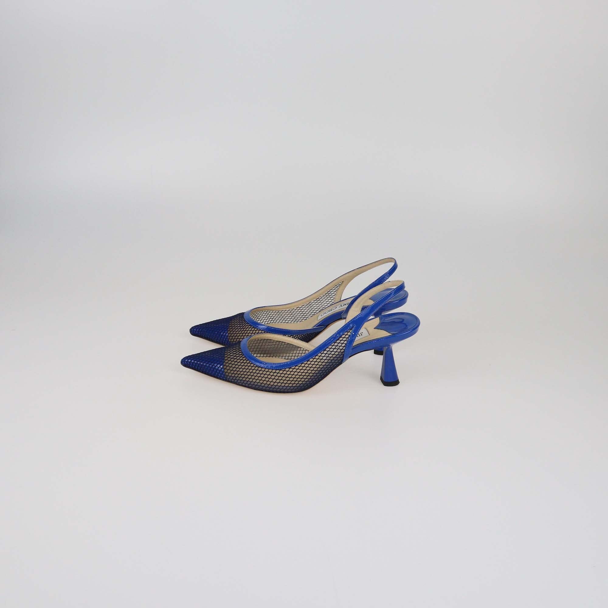 Jimmy Choo Blue Fetto Slingback Pumps Womens Jimmy Choo 