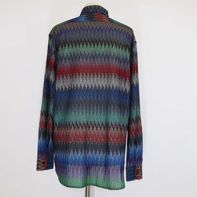 Missoni Multicolor Viscose Snake Pattern Long Sleeve Shirt